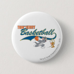 Badge Rond 5 Cm Tom et Jerry Basketball 5