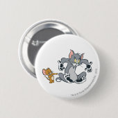Badge Rond 5 Cm Tom et Jerry Black Paw Cat (Devant & derrière)