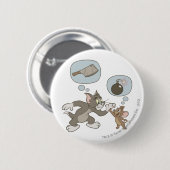 Badge Rond 5 Cm Tom et Jerry Evil Thoughts (Devant & derrière)