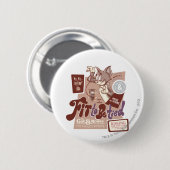 Badge Rond 5 Cm Tom et Jerry Fit To Be Lied (Devant & derrière)