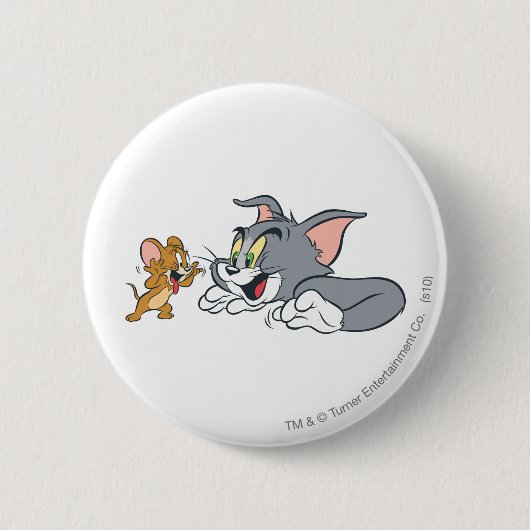 Badge Rond 5 Cm Tom et Jerry font des visages (Devant)