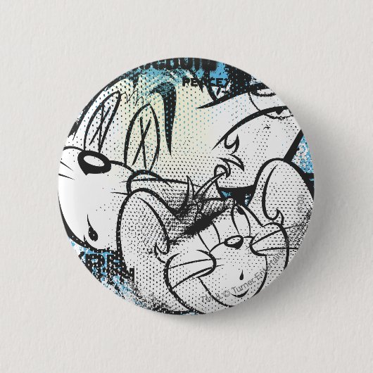 Badge Rond 5 Cm Tom et Jerry Grimey (Devant)