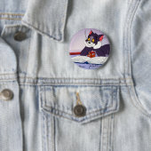 Badge Rond 5 Cm Tom Et Jerry Lecture Livre Autographié (En situation)