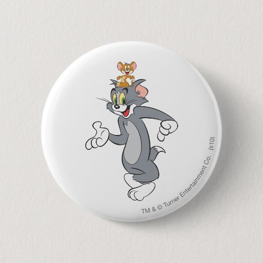 Badge Rond 5 Cm Tom et Jerry Pair (Devant)