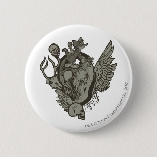 Badge Rond 5 Cm Tom et Jerry Skull (Devant)