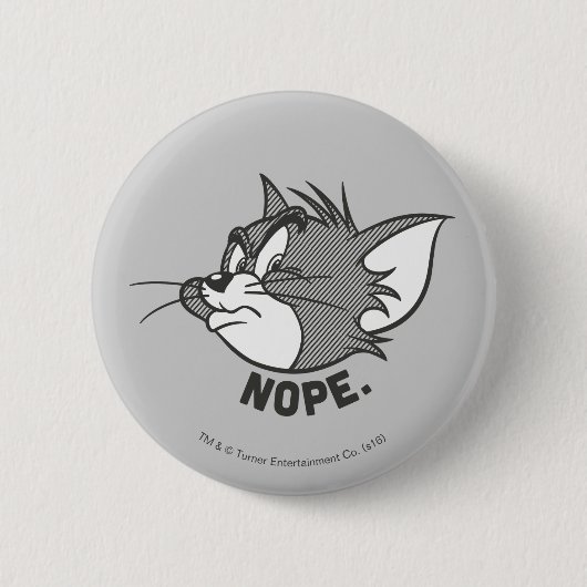 Badge Rond 5 Cm Tom Et Jerry | Tom Dit Non (Devant)