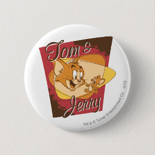 Badge Rond 5 Cm Tom et logo 2 de Jerry