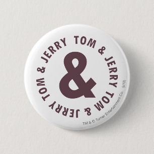 Badge Rond 5 Cm Tom et logo rond 8 de Jerry