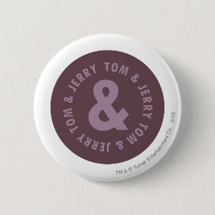 Badge Rond 5 Cm Tom et logo rond 9 de Jerry