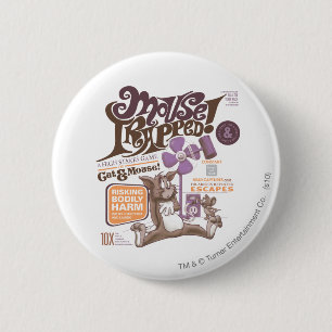 Badge Rond 5 Cm Tom et souris de Jerry emprisonnée