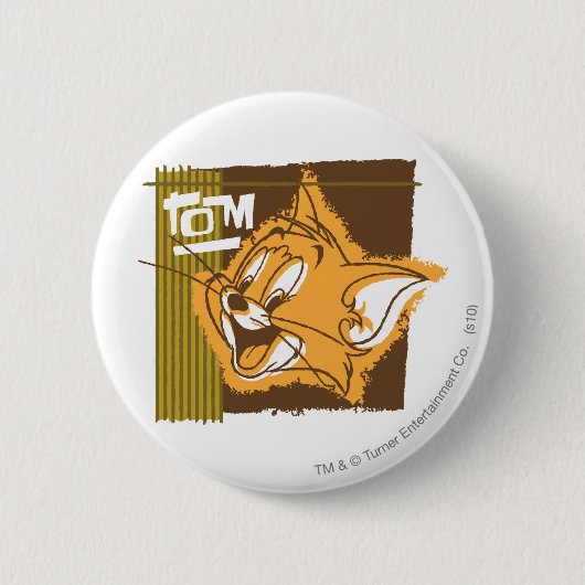Badge Rond 5 Cm Tom Joyeux Visage (Devant)
