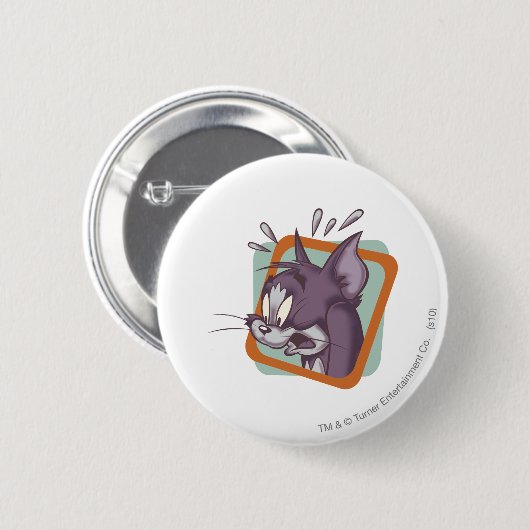 Badge Rond 5 Cm Tom Scaredy Cat (Devant & derrière)