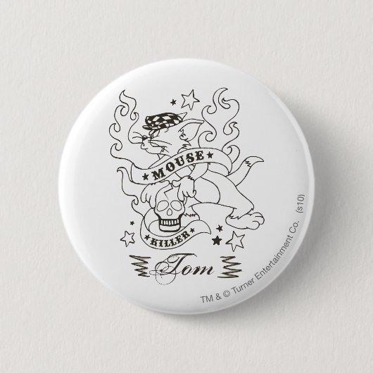 Badge Rond 5 Cm Tom Souris Tueur Tatouage 1 (Devant)
