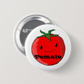 Badge Rond 5 Cm Tomate Cartoon Cute Avec Texte (Devant & derrière)