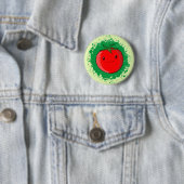 Badge Rond 5 Cm Tomate de carton mignon (En situation)