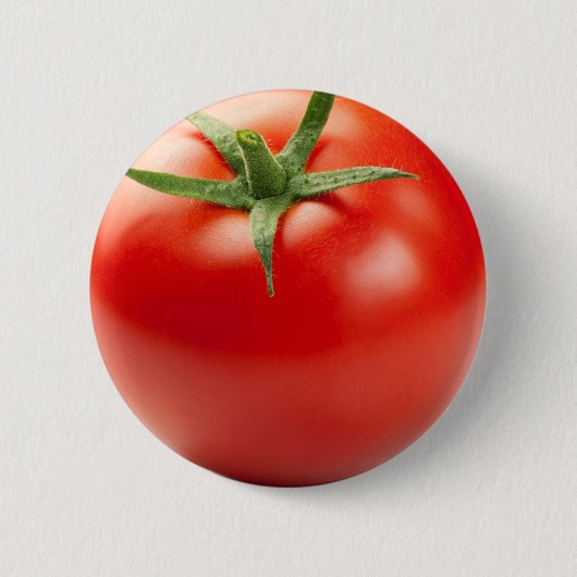 Badge Rond 5 Cm Tomate rouge fraîche d'isolement sur l'arrière - (Devant)