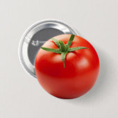 Badge Rond 5 Cm Tomate rouge fraîche d'isolement sur l'arrière - (Devant & derrière)