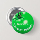 Badge Rond 5 Cm Tomates frites tomates vertes mignonnes été (Devant & derrière)