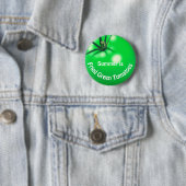 Badge Rond 5 Cm Tomates frites tomates vertes mignonnes été (En situation)