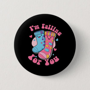 Badge Rond 5 Cm Tombant Pour Vous Infirmière Saint-Valentin Cna Ri