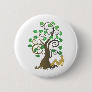 Badge Rond 5 Cm Tombé de l'arbre généalogique