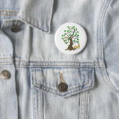 Badge Rond 5 Cm Tombé de l'arbre généalogique (En situation)