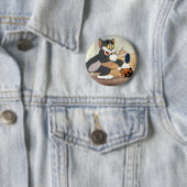 Badge Rond 5 Cm Tome Et Jerry Plunger (En situation)