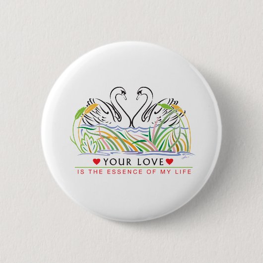 Badge Rond 5 Cm Ton amour est l'essence (Devant)