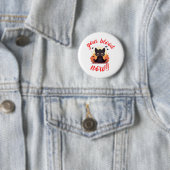 Badge Rond 5 Cm TON SANG MAINTENANT !! - Chat vampire (En situation)