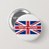 Badge Rond 5 Cm Ton Up Rocker (Devant & derrière)