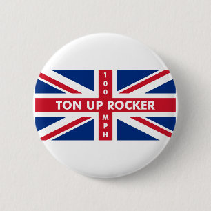 Badge Rond 5 Cm Ton Up Rocker