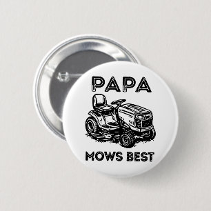 Badge Rond 5 Cm Tondeuse à gazon pour la Fête des Pères