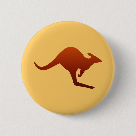Badge Rond 5 Cm Tone de Terre Désert Kangaroo Silhouette (Devant)