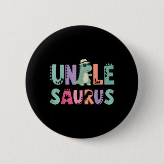 Badge Rond 5 Cm Tonton Saurus Papa Dinosaure 3e Anniversaire T-Rex