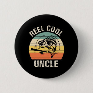 Badge Rond 5 Cm Tonton super cool homme pêche cadeau drôle pour ho