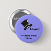 Badge Rond 5 Cm Top Hat (Devant & derrière)