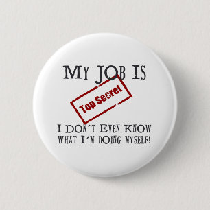 Badge Rond 5 Cm Top secret !