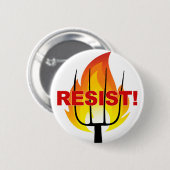 Badge Rond 5 Cm Torche de résistance et fourche (Devant & derrière)