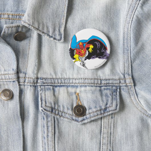Badge Rond 5 Cm Tornade rouge (En situation)