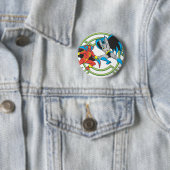 Badge Rond 5 Cm Tornade rouge + Batman (En situation)