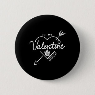 Badge Rond 5 Cm Toronto Maple Leafs Be My Valentine Bleu Officiel