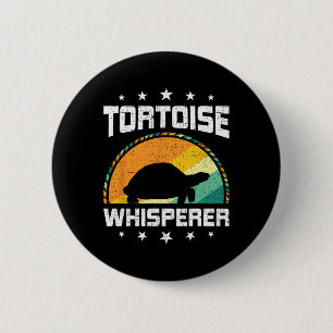 Badge Rond 5 Cm Tortoise Whisperer Vol Pêche Aquarium Poisson rése