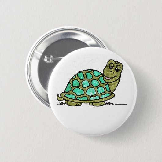 Badge Rond 5 Cm Tortue (Devant & derrière)