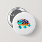 Badge Rond 5 Cm Tortue à peinture caustique Copier (Devant & derrière)