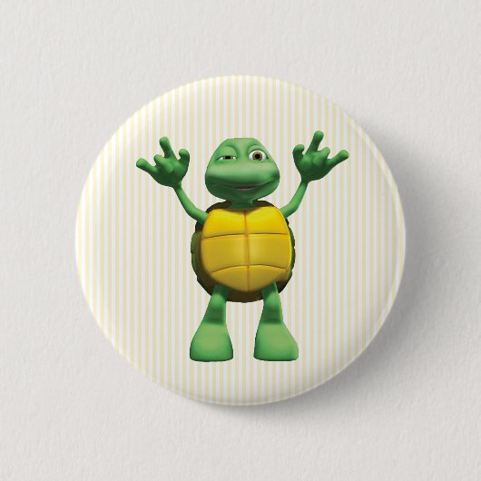 Badge Rond 5 Cm Tortue Cool (Devant)