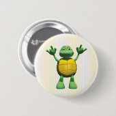 Badge Rond 5 Cm Tortue Cool (Devant & derrière)