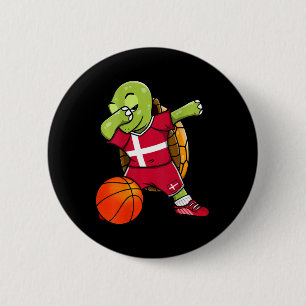 Badge Rond 5 Cm Tortue Dabbing Danemark Maillot Amoureux de la Tor