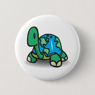 Badge Rond 5 Cm Tortue de jour de la terre