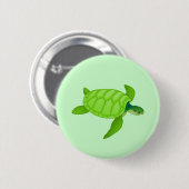 Badge Rond 5 Cm Tortue de mer (Devant & derrière)