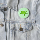 Badge Rond 5 Cm Tortue de mer (En situation)